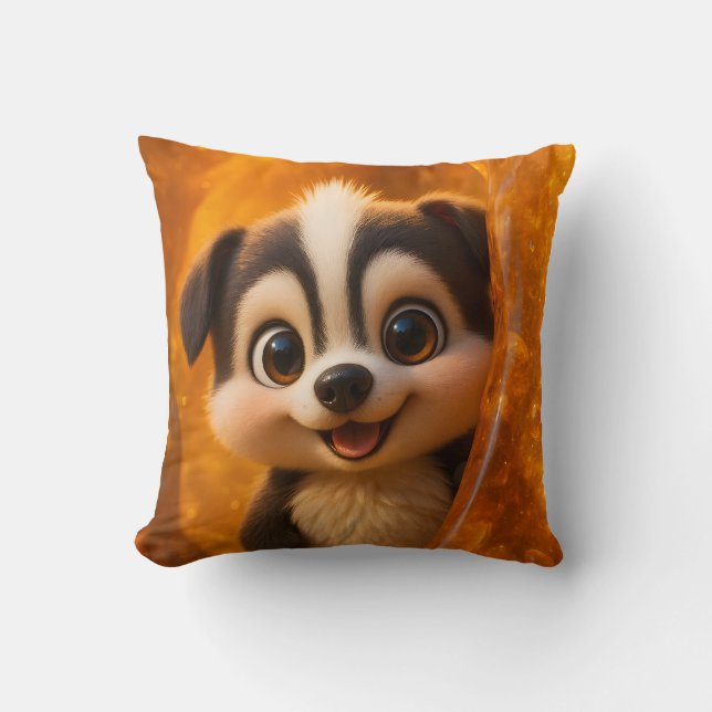 Almofada Wuffoo Surffie Cute Kawaii Puppy Amber (Frente)