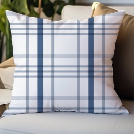 Almofada Xadrez Azul e Branco