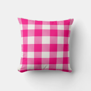 Almofada Xadrez Búfalo Rosa