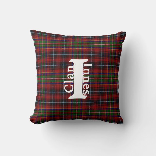 Almofada Xadrez Clã Tradicional Innes Tartan (Frente)