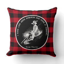 Xadrez de Búfalos Negra e Vermelha