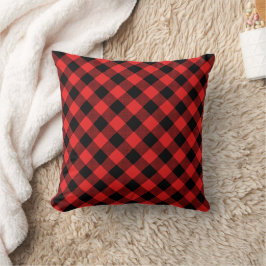 Almofada Xadrez de Buffalo Vermelho | Padrão de lumberjack
