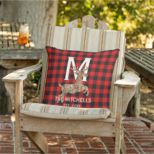 Almofada Xadrez de Plaid de Lumberjack de Búfalo Personaliz