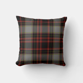 Almofada Xadrez de Tartan cinzenta vermelha preta do ouro