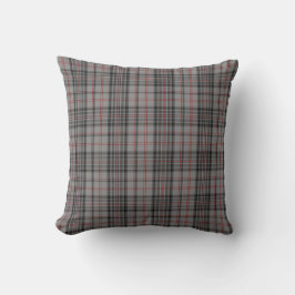 Almofada Xadrez de Tartan diferente vermelha preta cinzenta