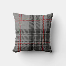 Almofada Xadrez de Tartan gigante descentralizada vermelha