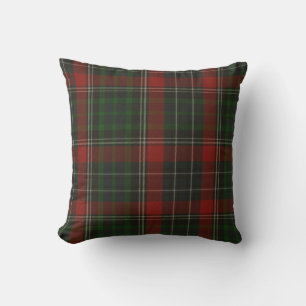Almofada Xadrez de Tartan verde & vermelha tradicional de