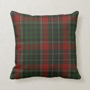 Almofada Xadrez de Tartan verde & vermelha tradicional de