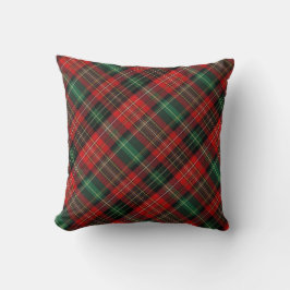 Almofada Xadrez de Tartan Vermelho e Verde