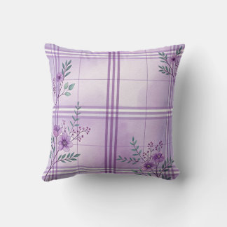 Almofada Xadrez e violeta o Travesseiro decorativo de desta
