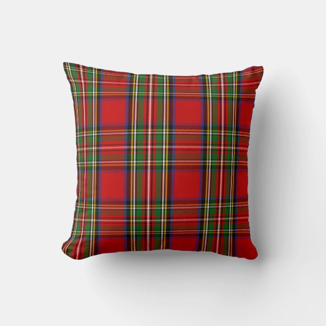 Almofada Xadrez Escocesa Clan Stewart Tartan (Frente)