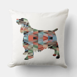 Almofada Xadrez Geométrica de Silhub de Cachorro Springer S
