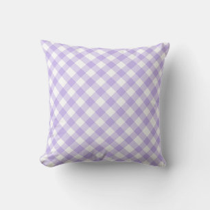 Almofada xadrez gingham quadriculado padrão xadrez roxo