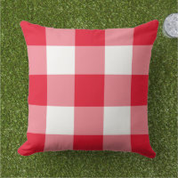 Xadrez Gingham Vermelho Branco Grande Clássico