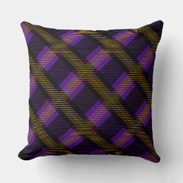 ALMOFADA XADREZ INSPIRADO NO HELLOWEEN ROXO E PRETO