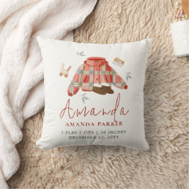 Almofada Xadrez Inverno Roupas Estatuagens de Nascimento de