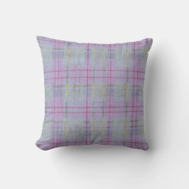 Almofada Xadrez Lavanda Desgastado