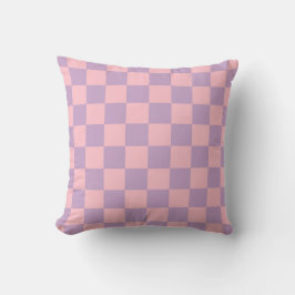 Almofada Xadrez Lilás e Rosa