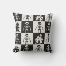 Xadrez Preto e Branco de Halloween