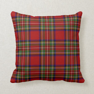 Almofada Xadrez Real Stewart Tartan Simetria Escocesa