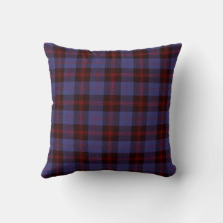 Almofada xadrez tartan azul marinho vermelho