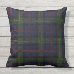 Almofada Xadrez Tartan Rustic Green Purple Check Malcolm