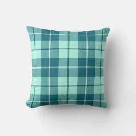 Almofada Xadrez Teal E Pastel Tartan