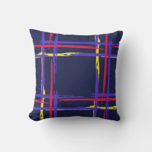 Almofada Xadrez. Tiras De Grunge Sem Costura. Textura abstr