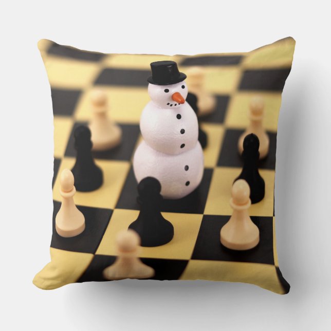 Almofada Xadrez travesseiro decorativo no Natal (Frente)