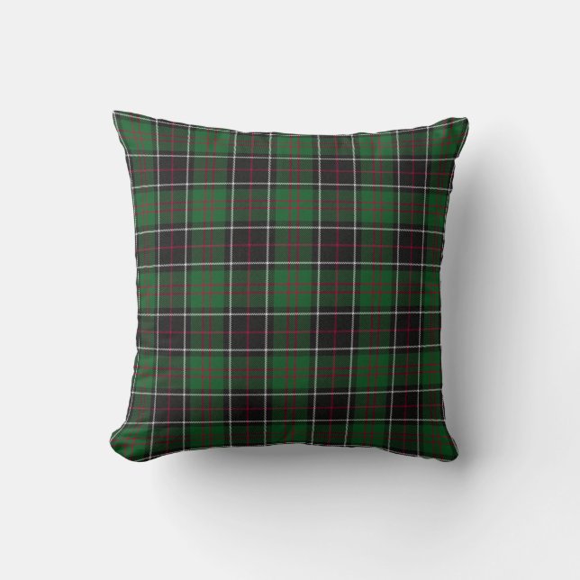 Almofada Xadrez Variante Tartan Caça ao Clã Sinclair (Frente)