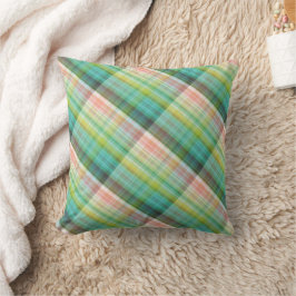 Almofada Xadrez Verde Tartan Moderno