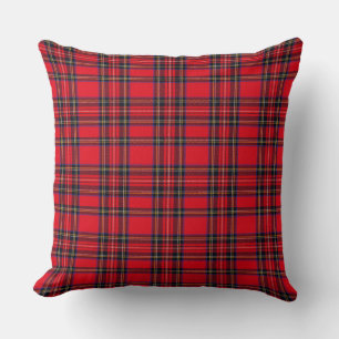 Almofada Xadrez vermelha de Stewart tartan