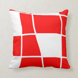 Almofada Xadrez vermelho e branco