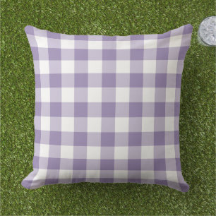 Almofada Xadrezinho Roxo Branco Clássico