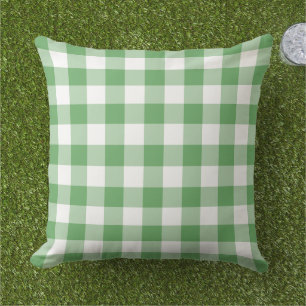 Almofada Xadrezinho Verde Branco Clássico