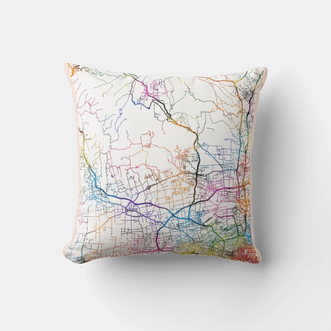 Almofada Xianyang China City Map (Frente)