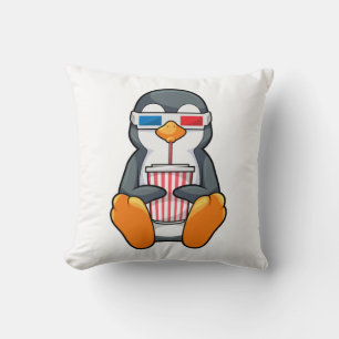Almofada Xícara de Bebendo dos Óculos de cinema pinguins