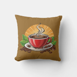 Almofada Xícara de café vermelha