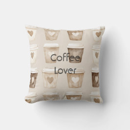 Almofada Xícaras de Café com Coração de Creme  