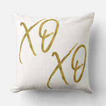 XO XO Hugs and Kisses Love Faux Gold Foil Travesse