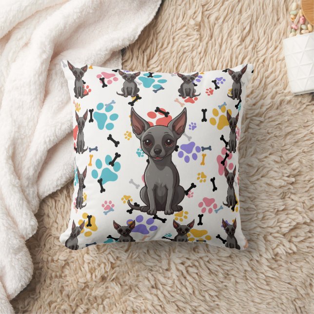 Almofada Xoloitzcuintli Bones & Paws Impressão (Cobertor)