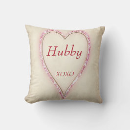 Almofada XOXO "Hubby" do Coração Enorme