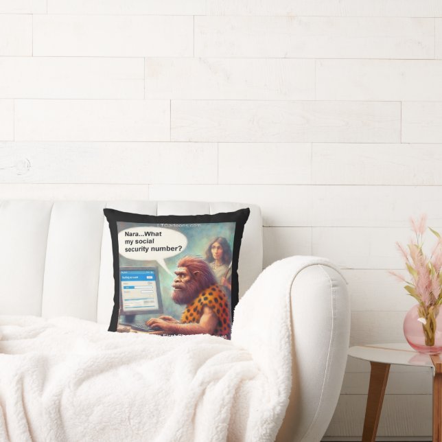 Almofada Yarg’s First Login: Banking Like a Caveman (Sofá)