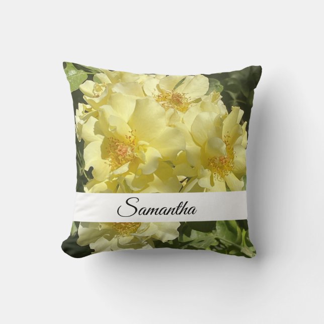 Almofada Yellow Botanical Flowers (Frente)