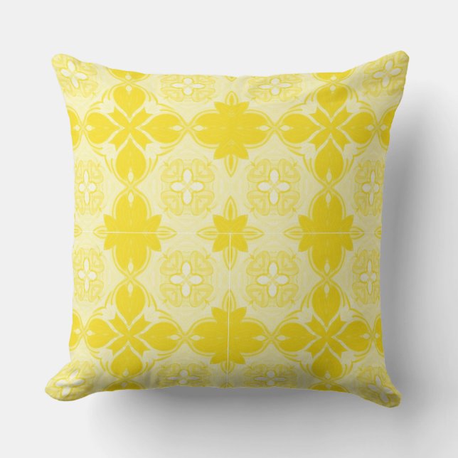 Almofada Yellow Lemon Ornamental, Decorative, Pattern (Frente)
