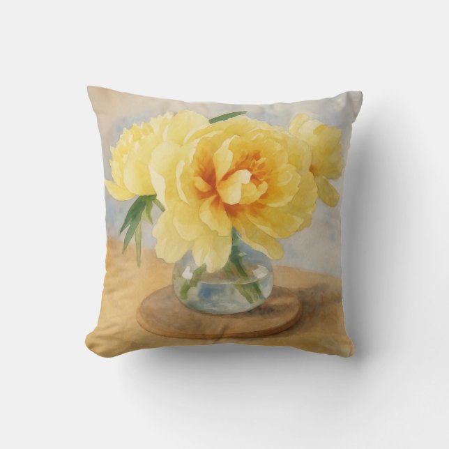 Almofada Yellow Peonies - Pillow (Frente)