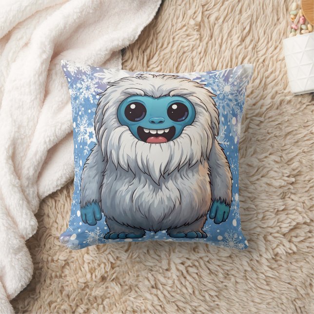 Almofada Yeti Em Pé, Cute Kawaii Snowflakes (Cobertor)