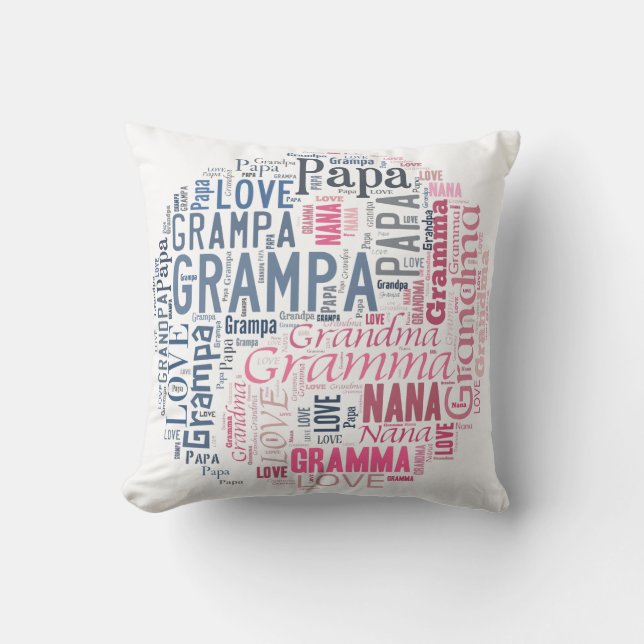 Almofada Yin e de avó e de vovô de Yang travesseiro (Frente)