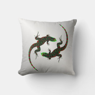Almofada Yin Yang Lizards Silver