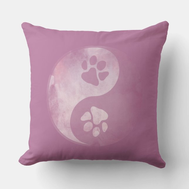 Almofada Yin Yang Paw Pink (Frente)